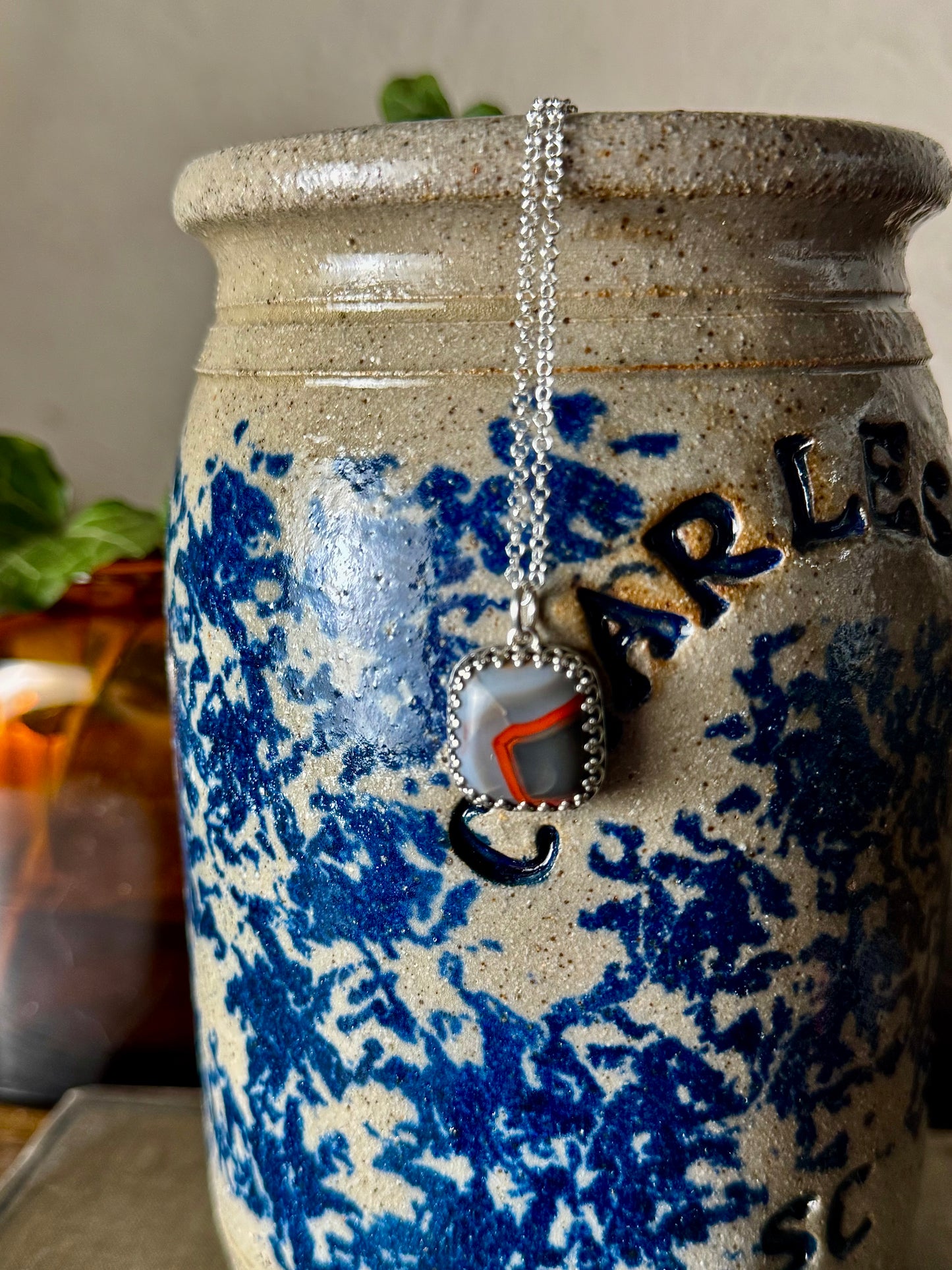 50% off Red KY Agate Necklace with Fracture