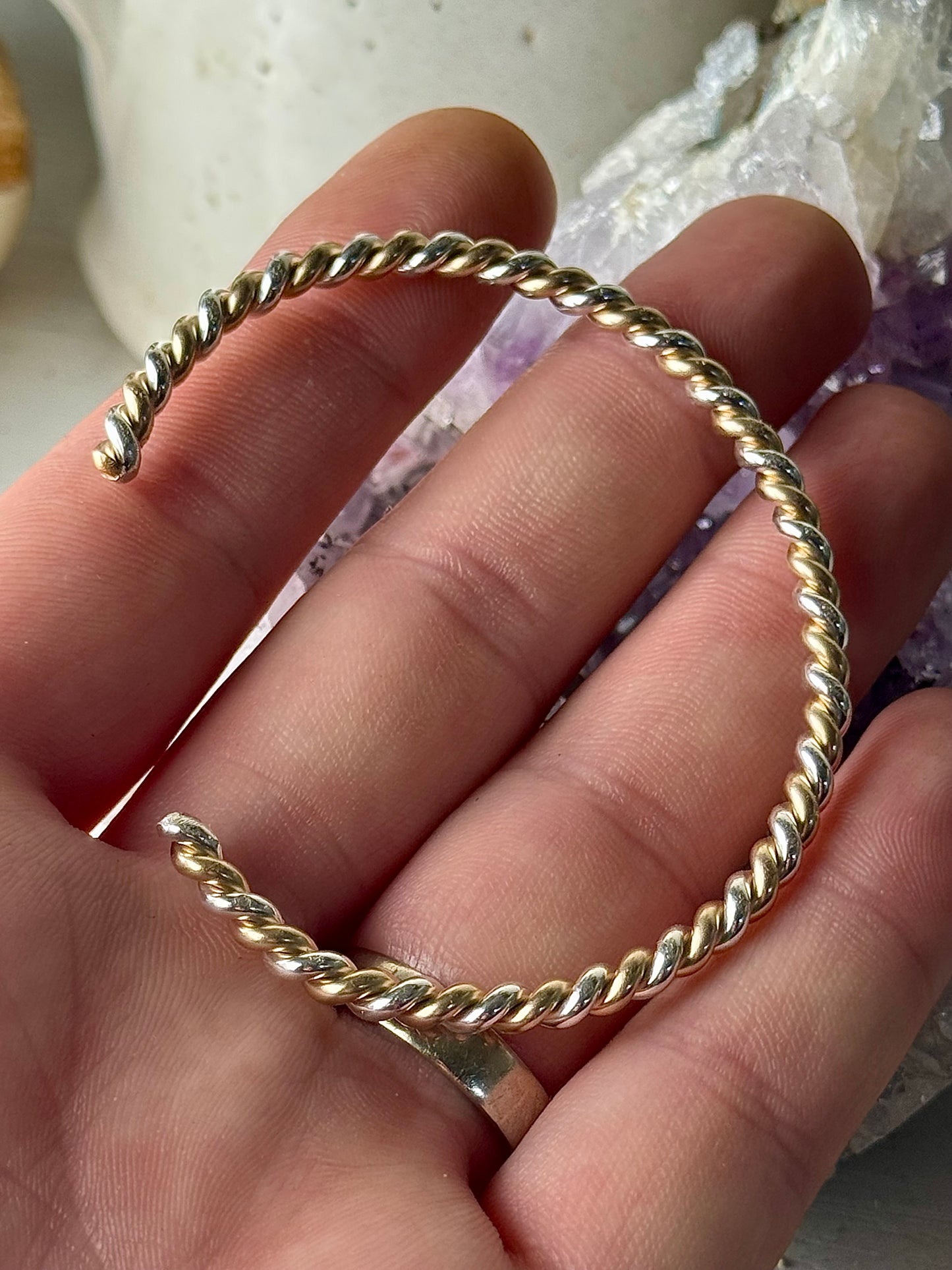 Gold and Silver Twisted Cuff