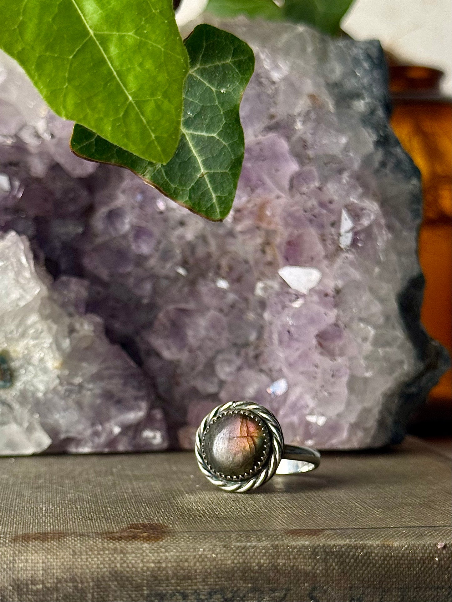 Purple Labradorite Ring 8