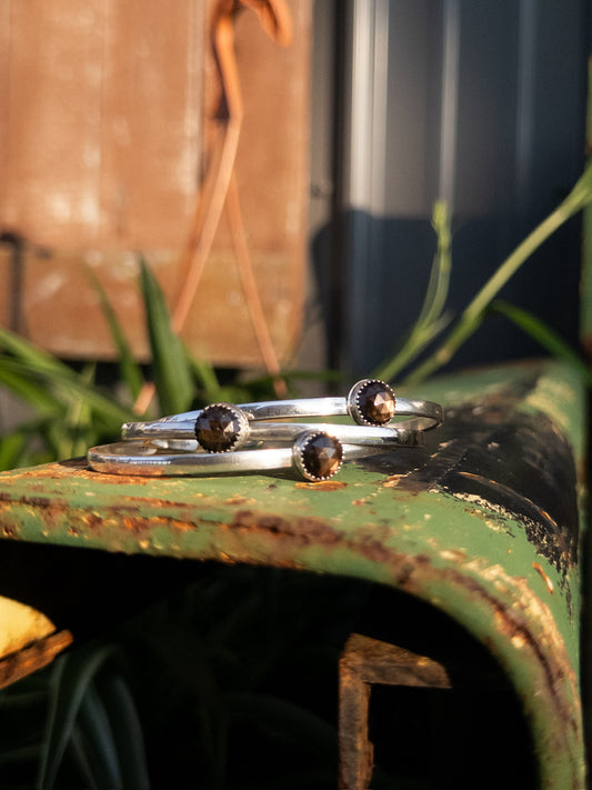 Chocolate sapphire cuff