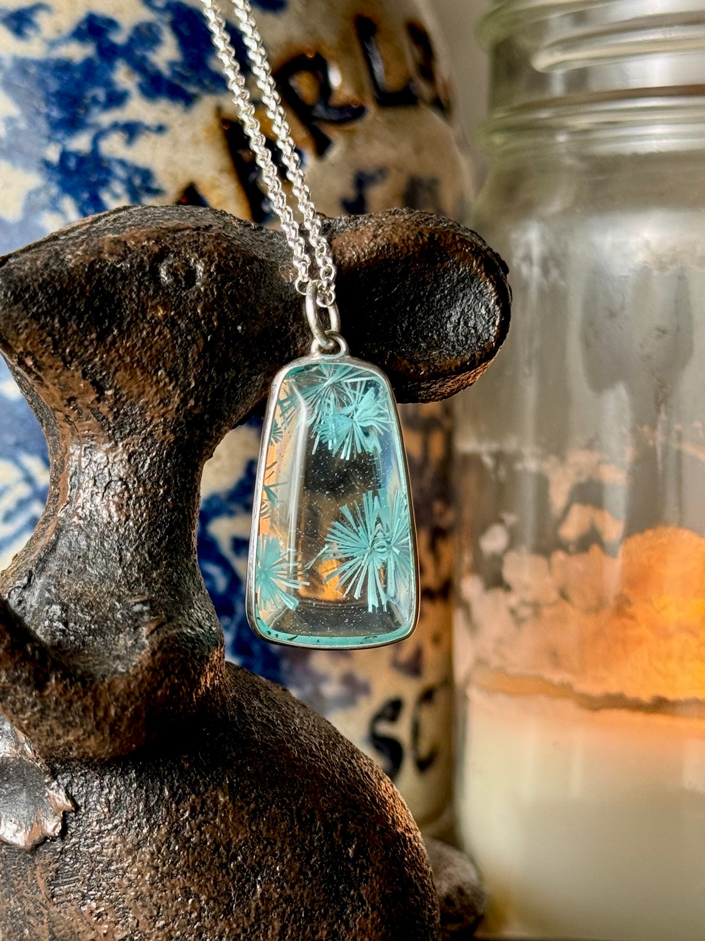 Light Blue Bridewell Snowflake Necklace