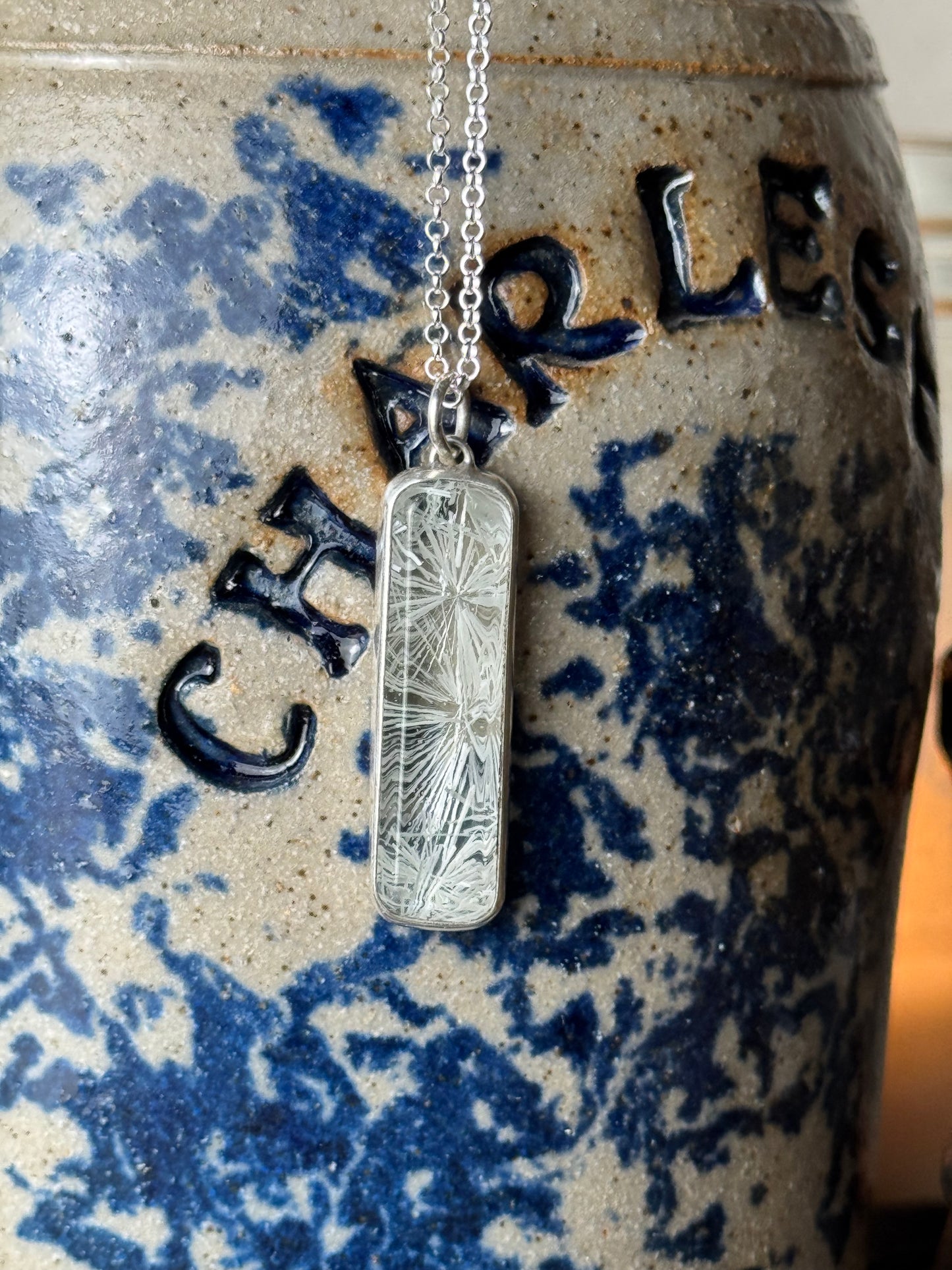 White Bridewell Snowflake Necklace