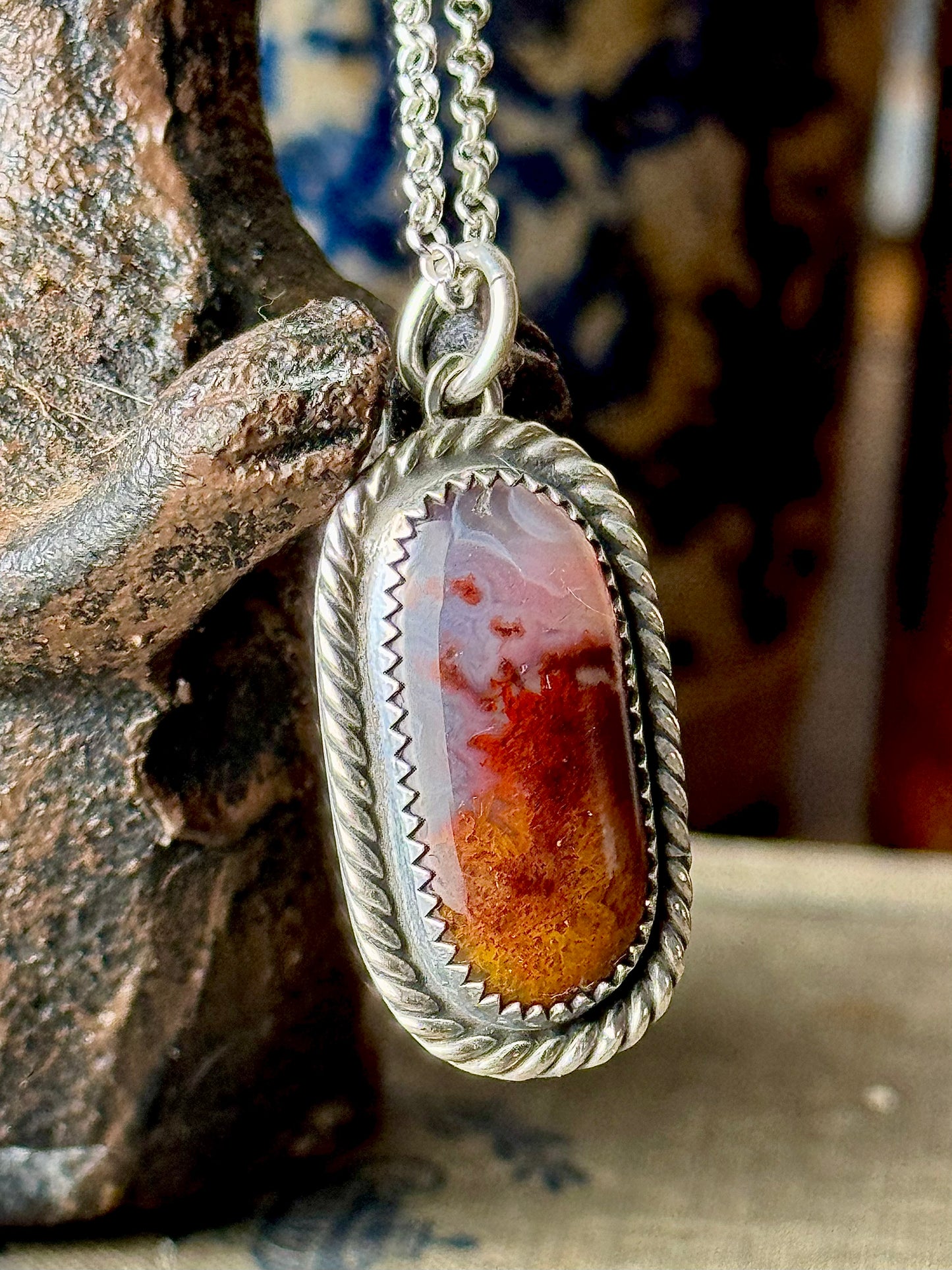 Red Moss Agate Necklace