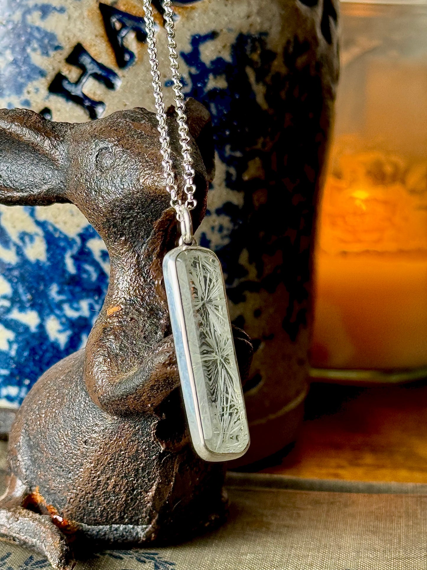 White Bridewell Snowflake Necklace