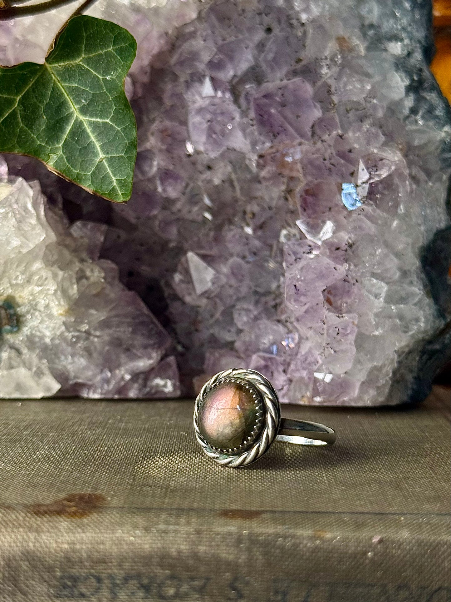 Purple Labradorite Ring 8
