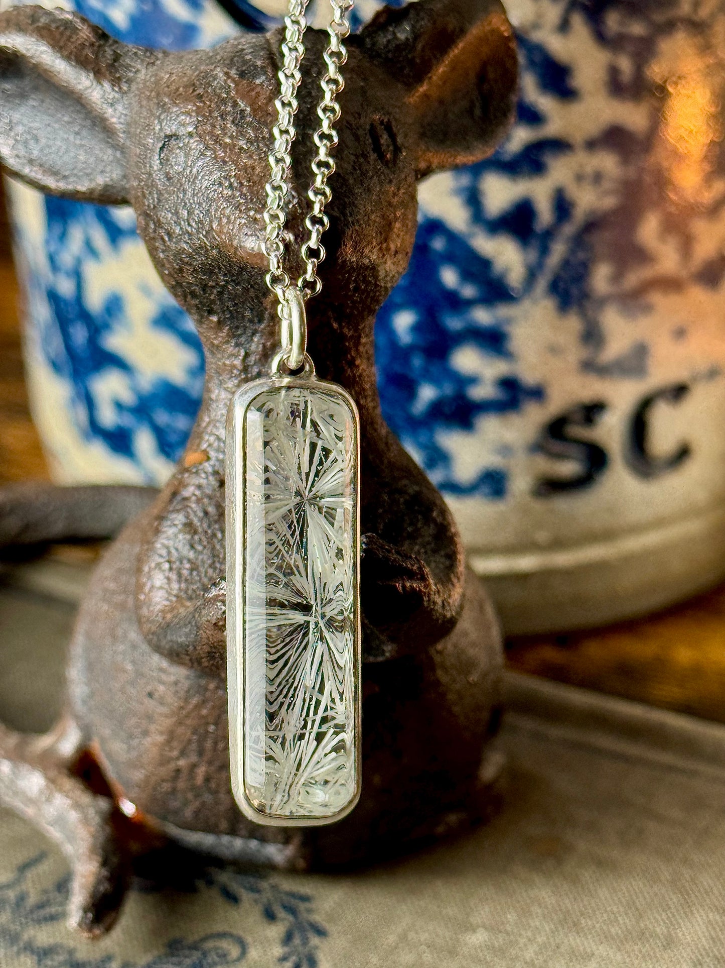 White Bridewell Snowflake Necklace