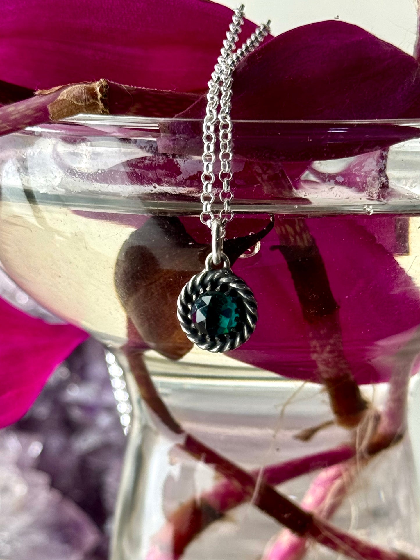 Dainty Emerald Necklace