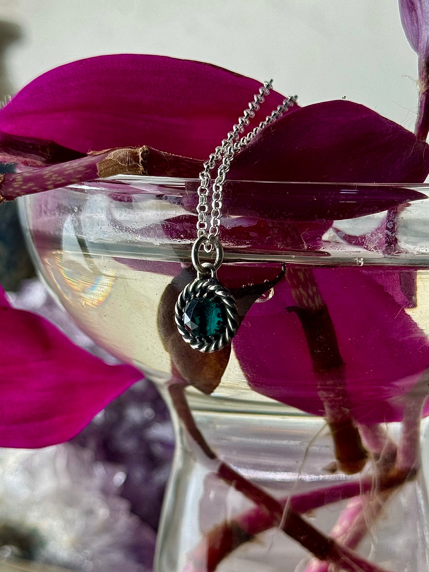 Dainty Emerald Necklace