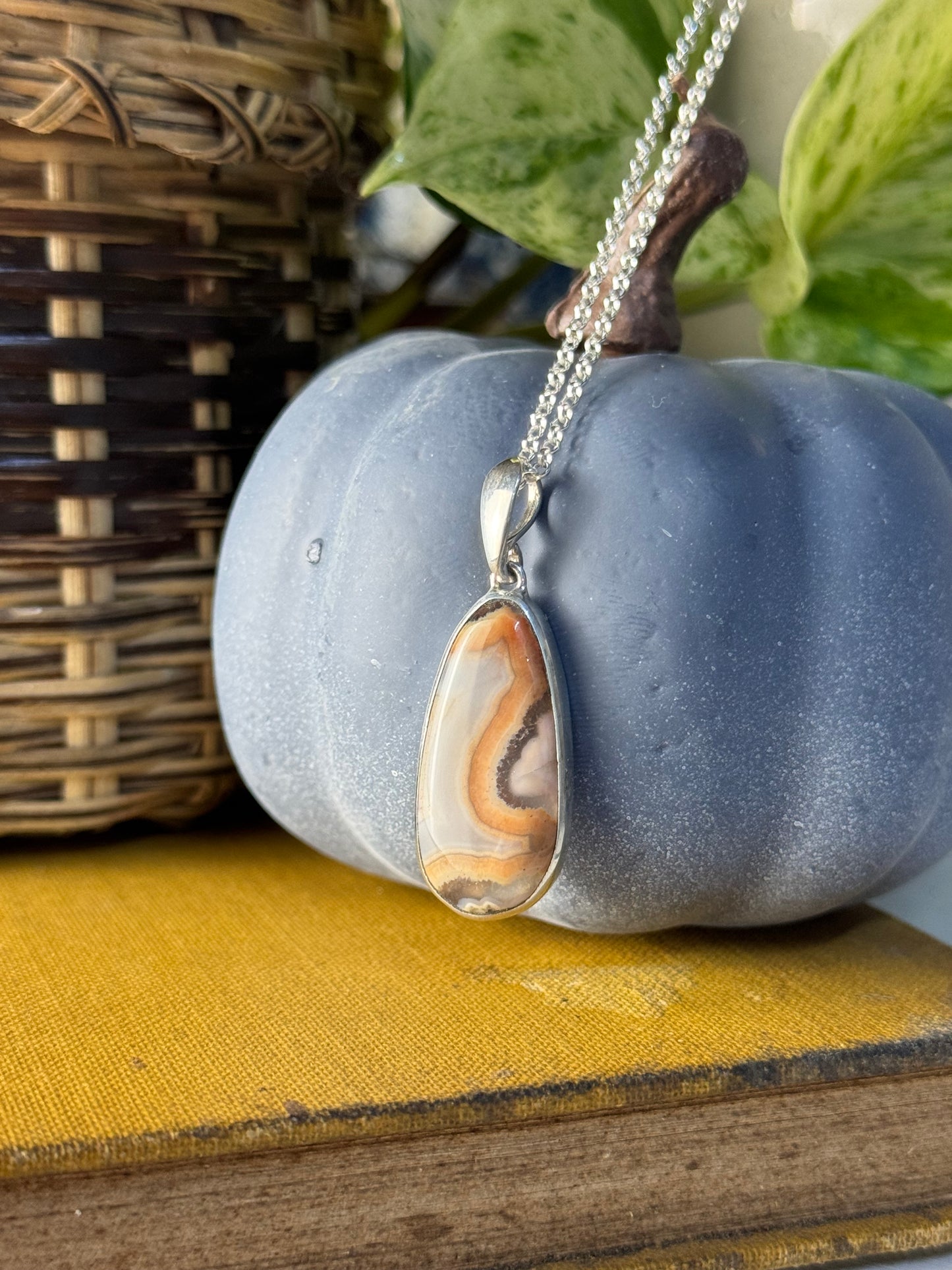Pulaski County Agate Necklace Open Back
