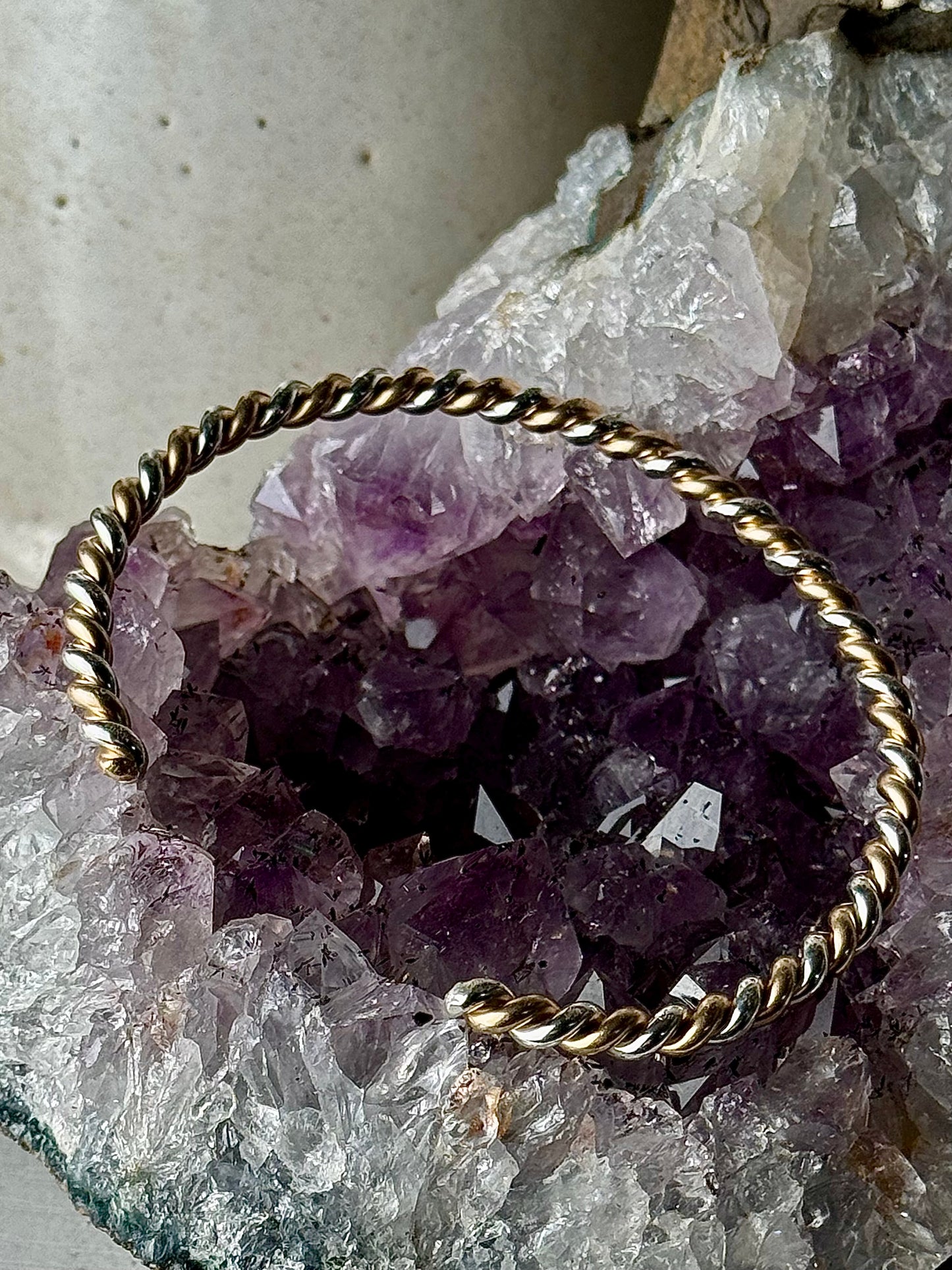 Gold and Silver Twisted Cuff