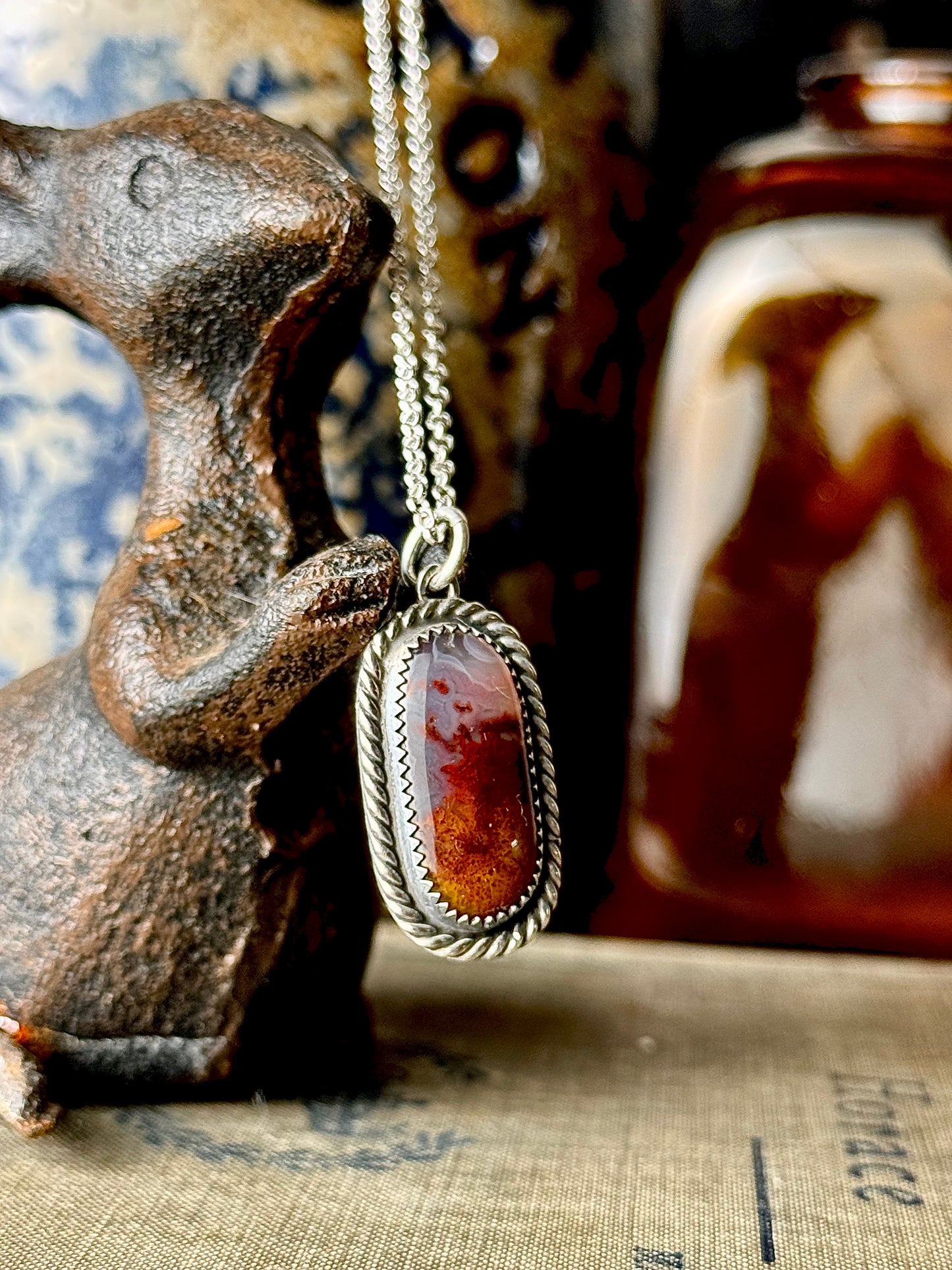 Red Moss Agate Necklace