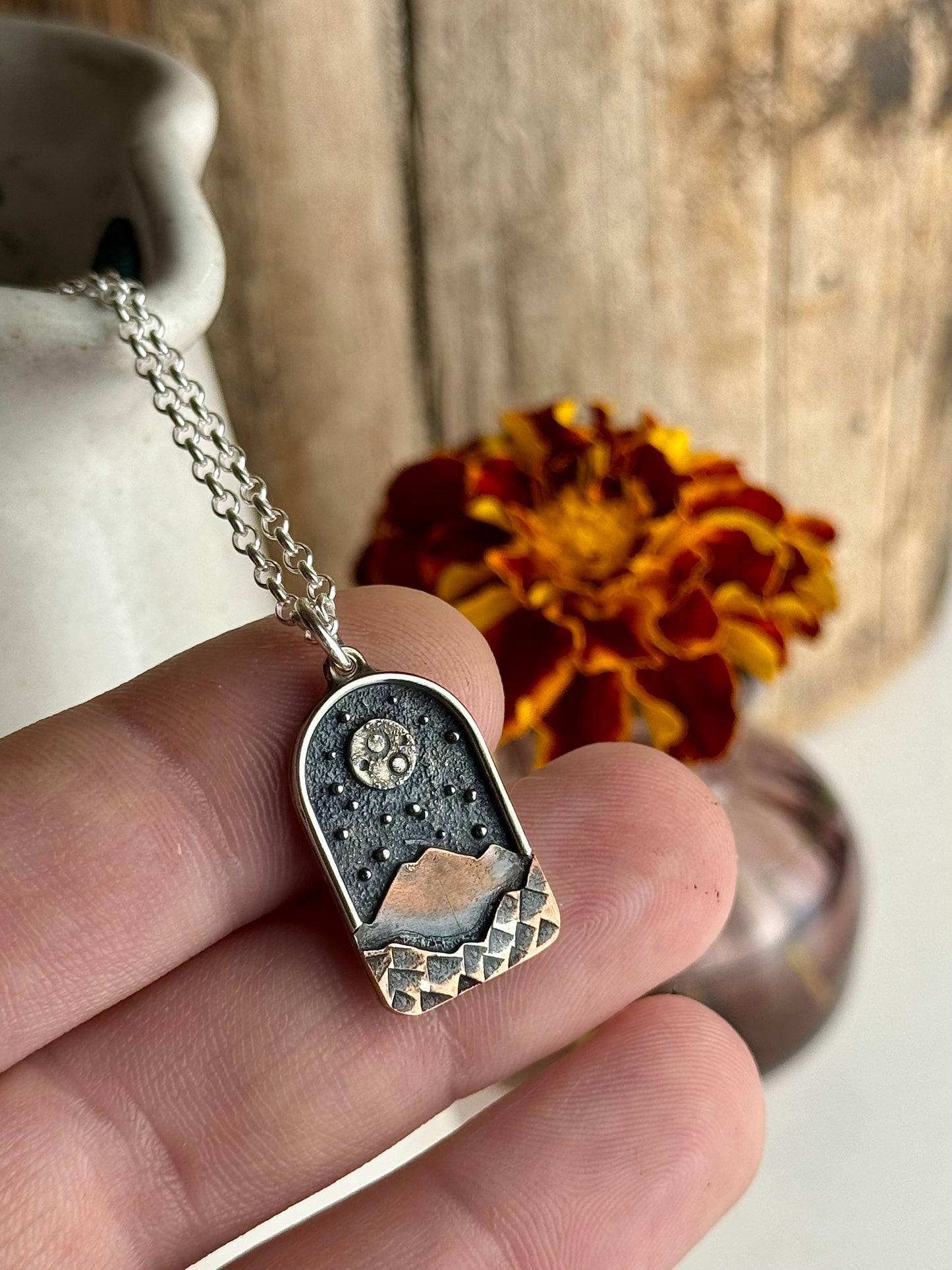 Appalachian Mountain Necklace Full Moon