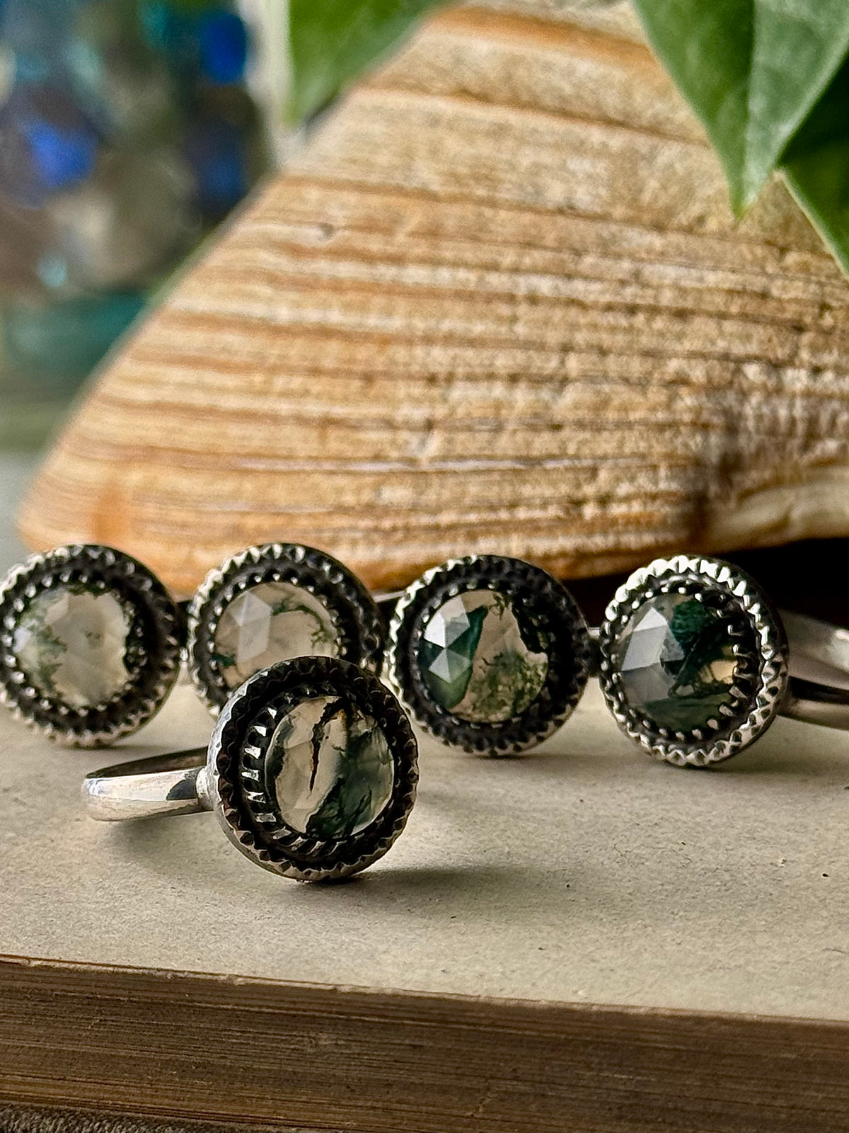 Moss Agate Rings