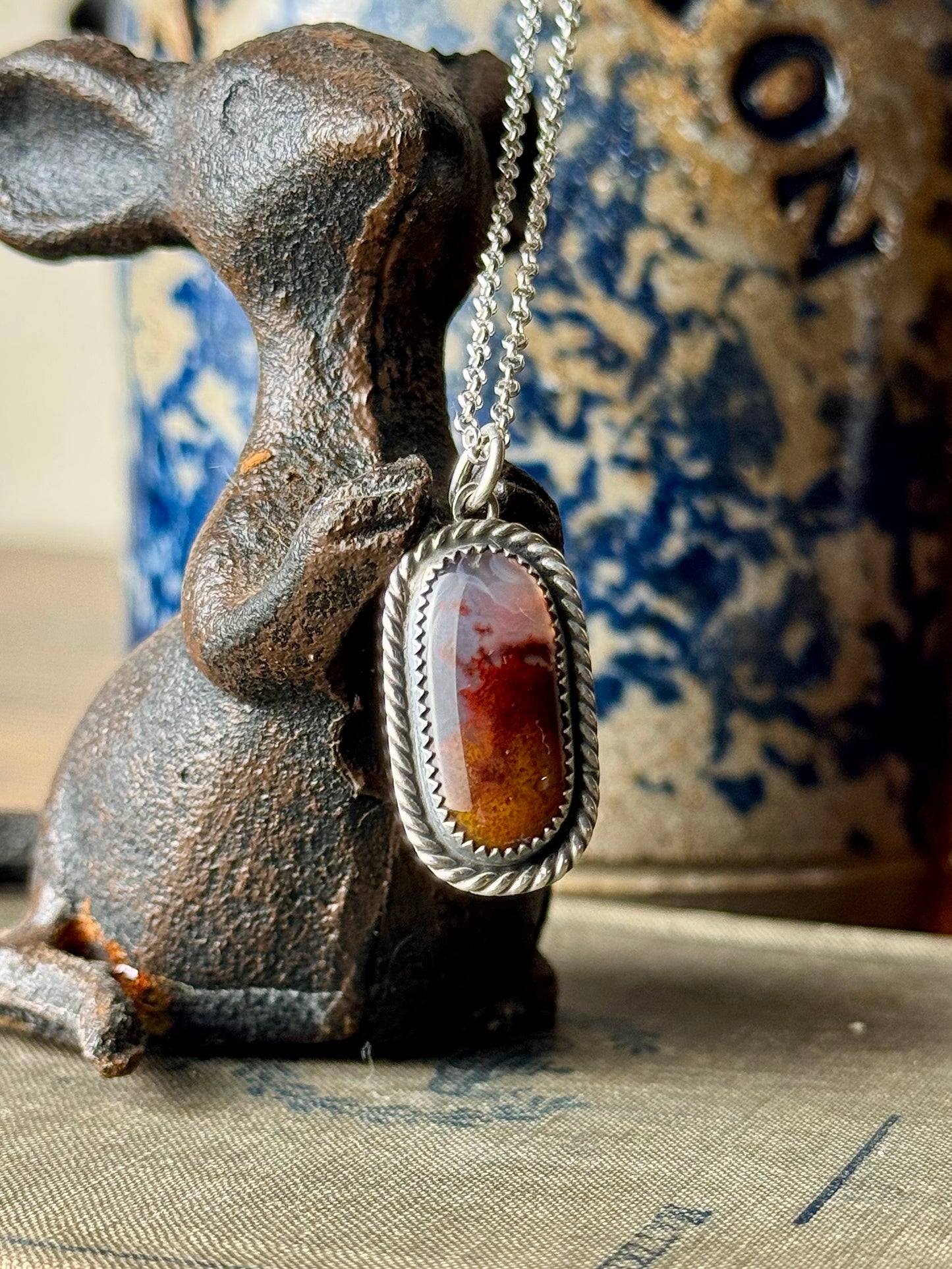 Red Moss Agate Necklace