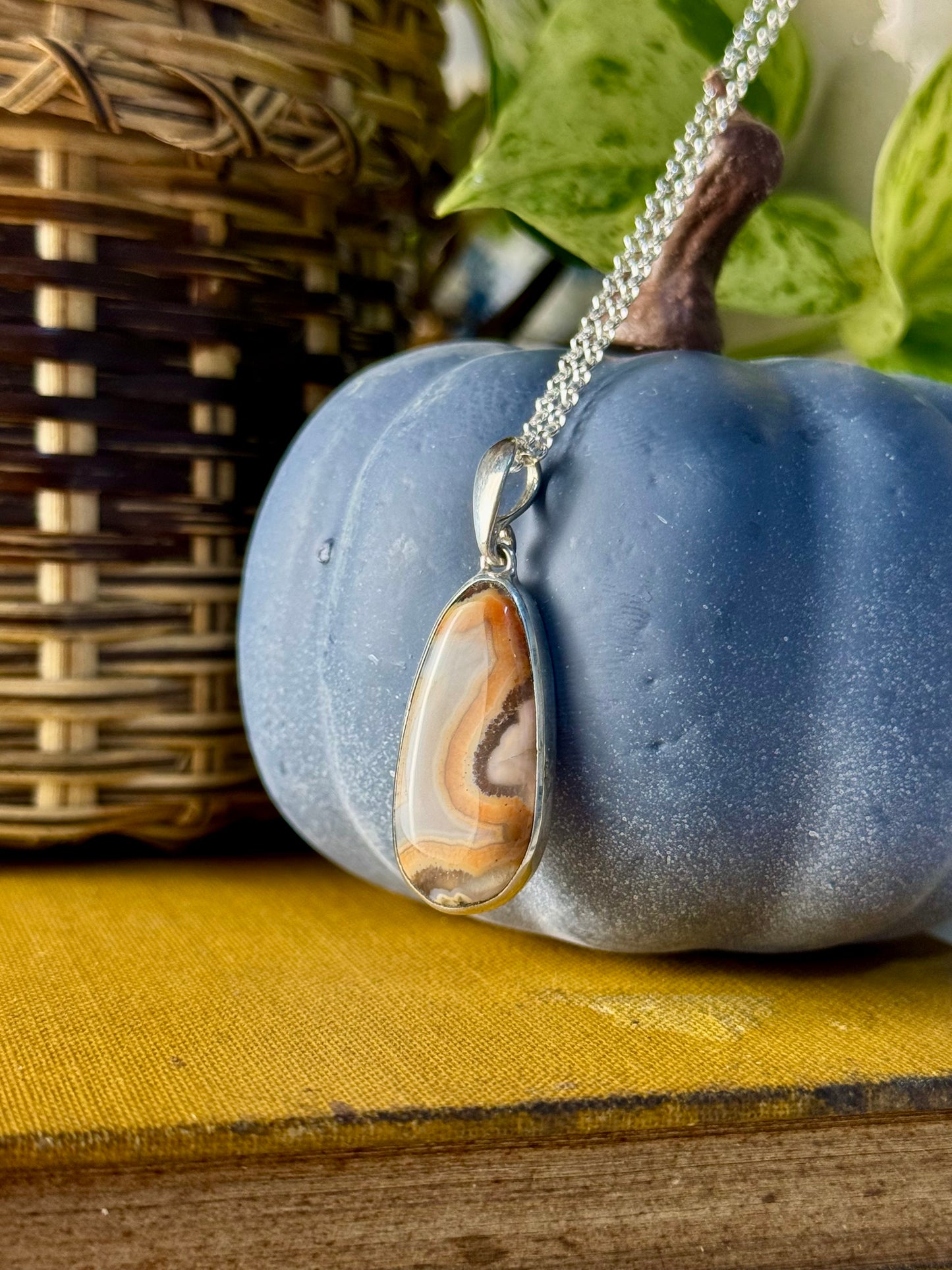Pulaski County Agate Necklace Open Back