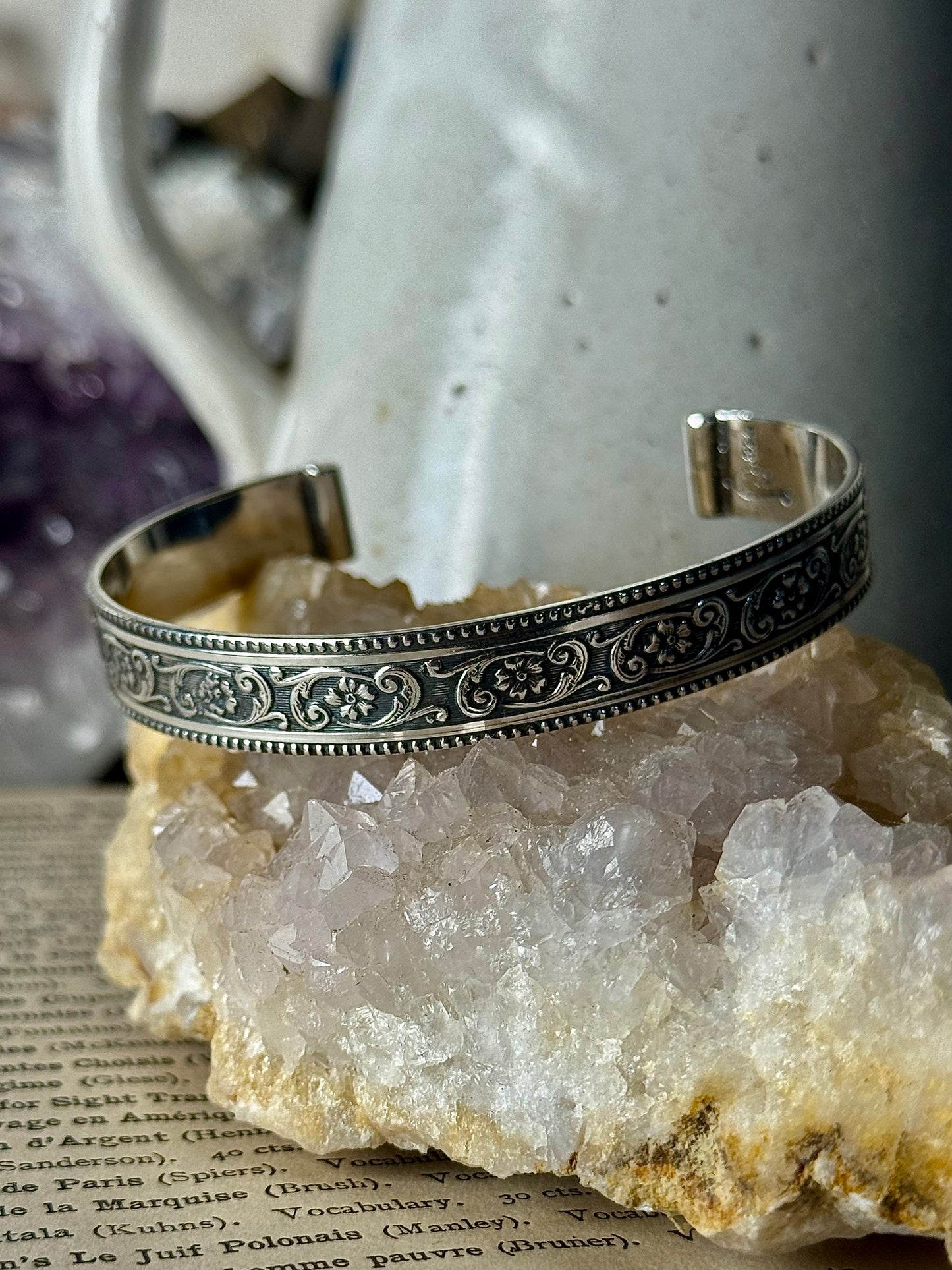 Size Small 5.5” Flower Filigree Cuff