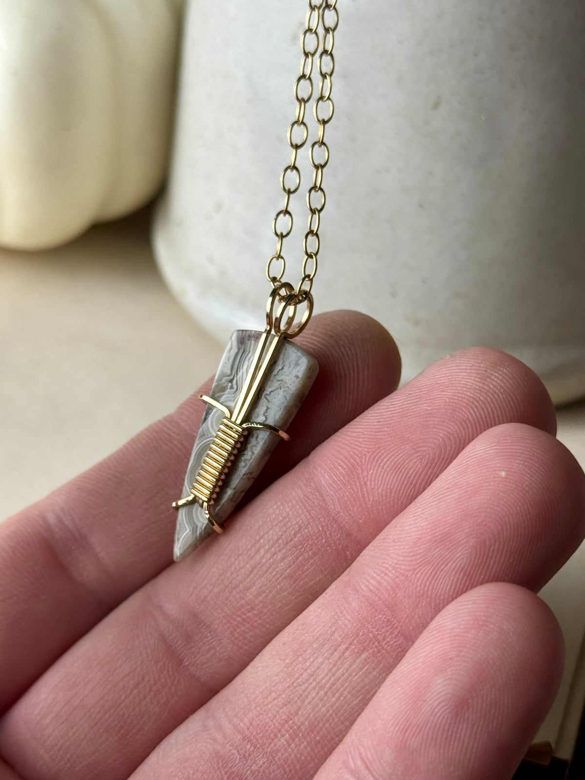 Crazy Lace Talon 14k with 18” GoldFill chain
