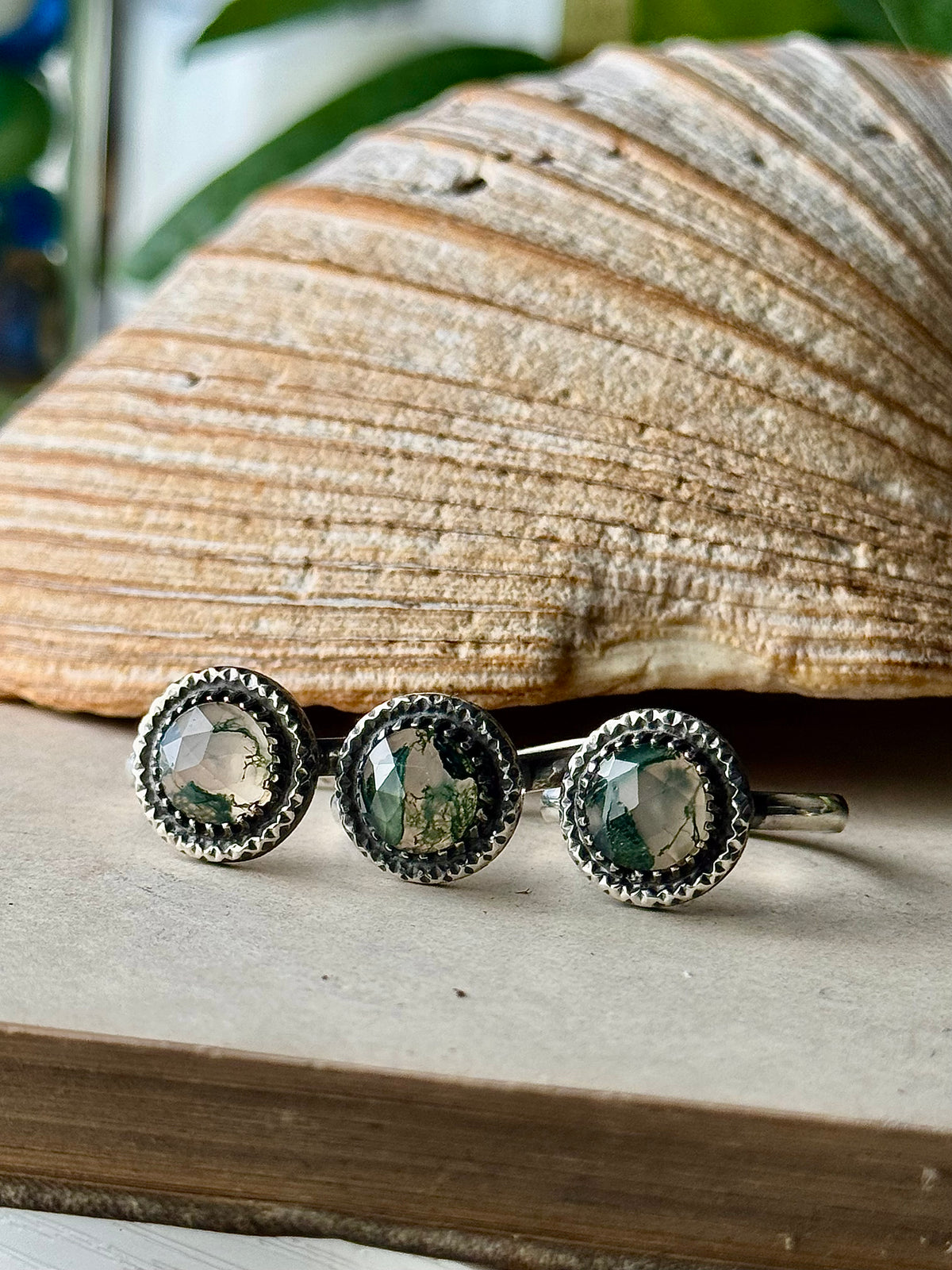 Moss Agate Rings