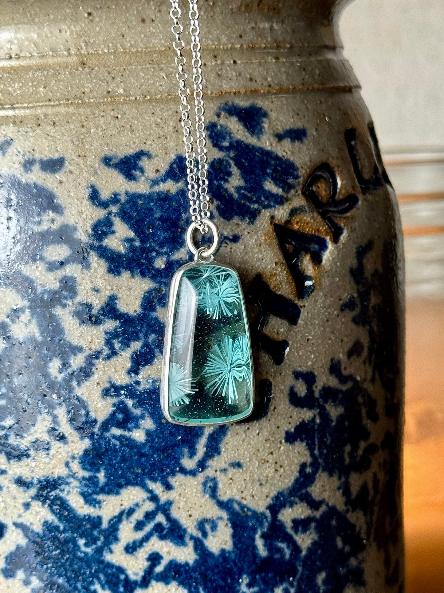 Light Blue Bridewell Snowflake Necklace