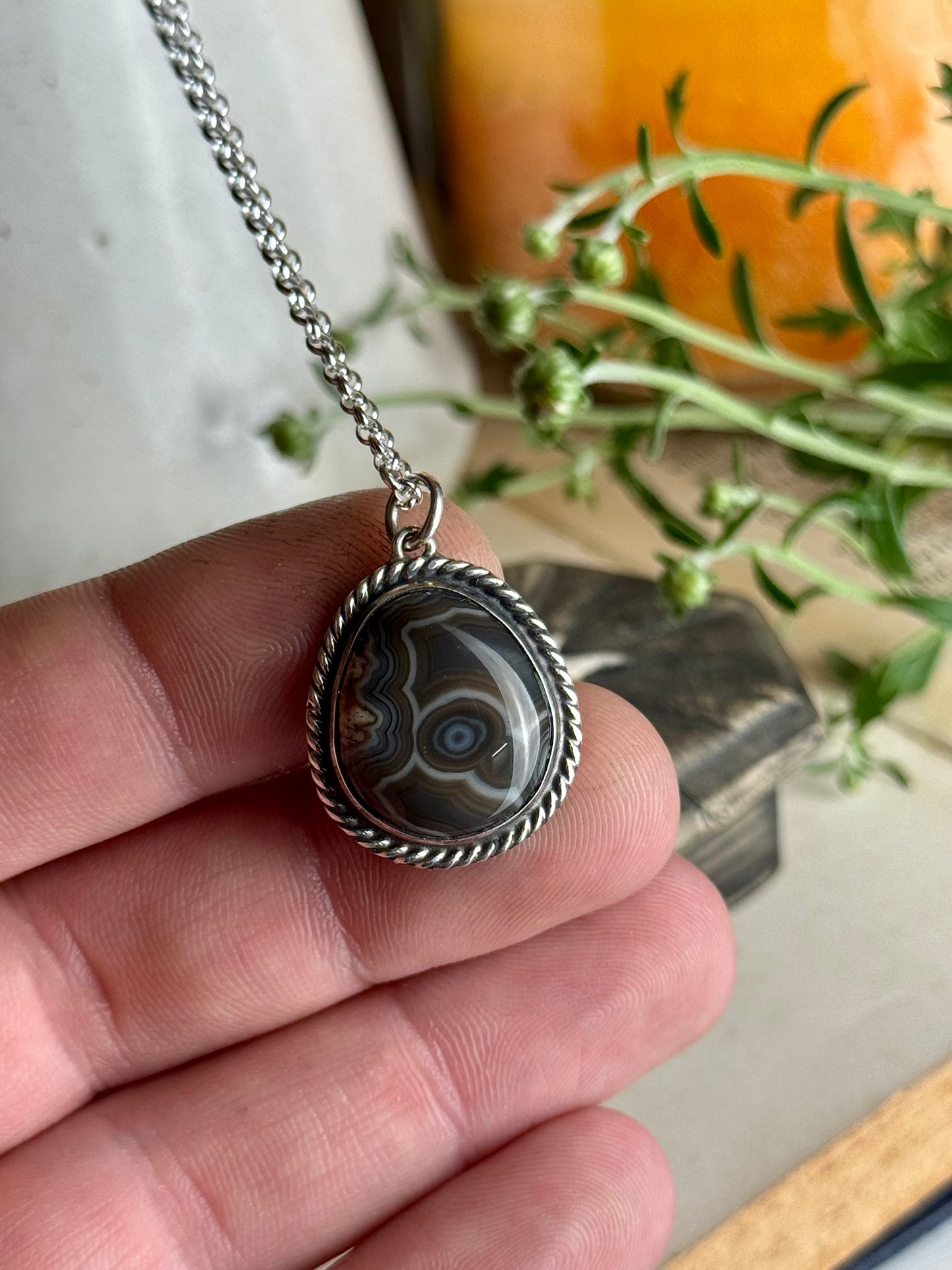 Brown and Grey KY Agate with Eye