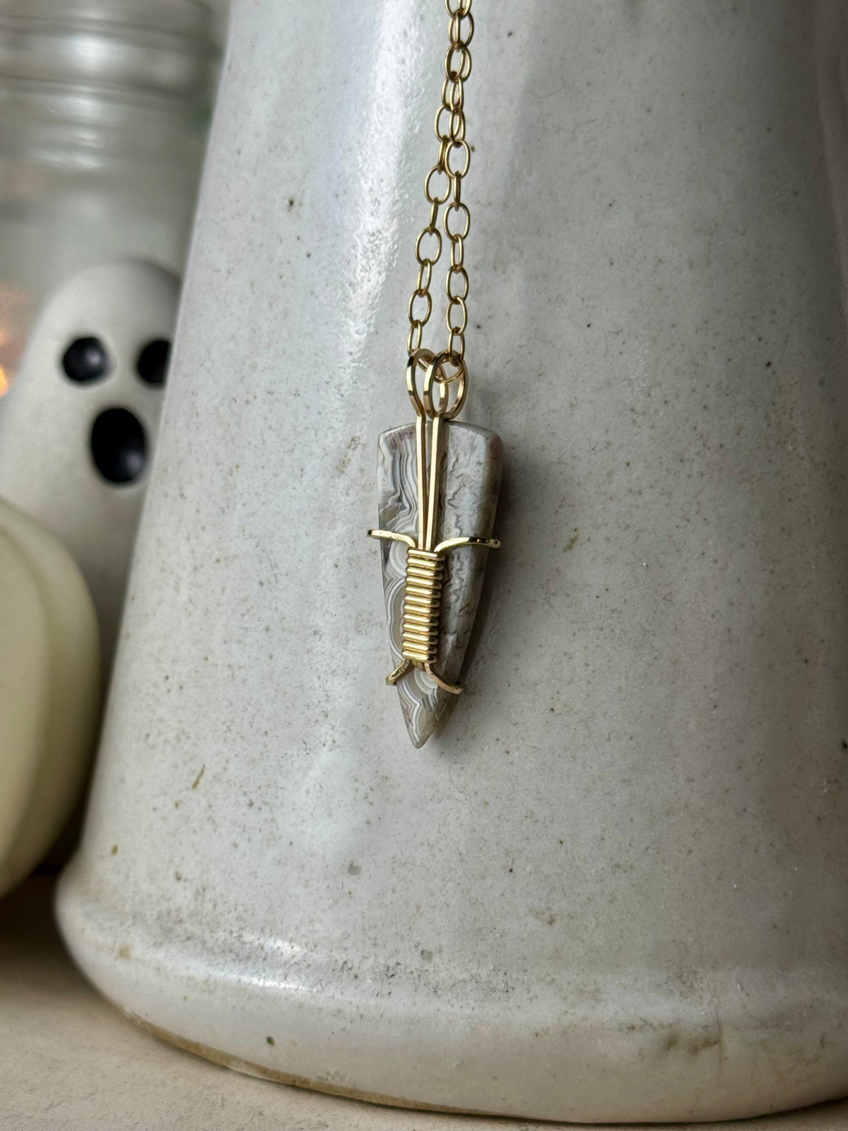 Crazy Lace Talon 14k with 18” GoldFill chain