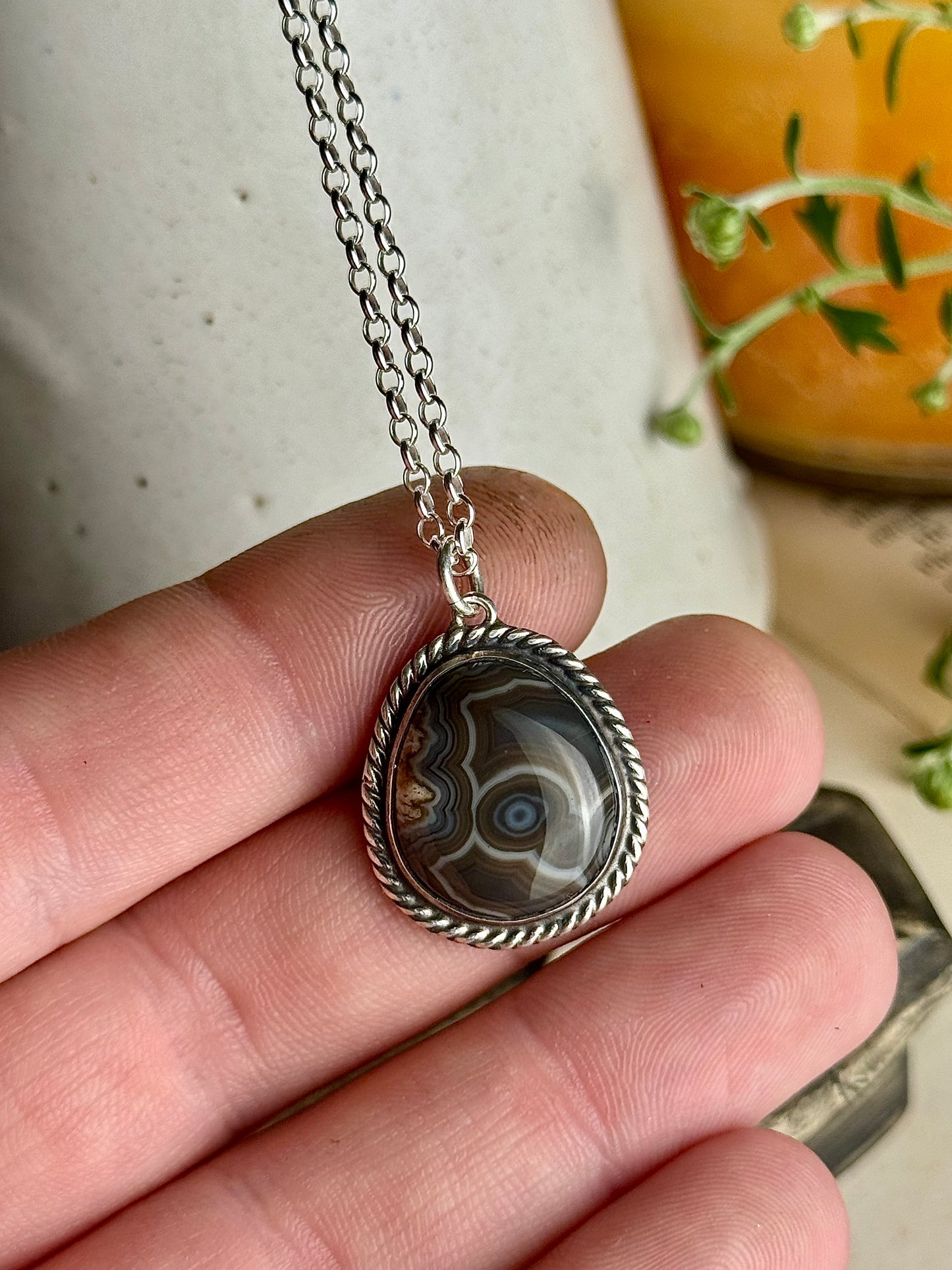 Brown and Grey KY Agate with Eye