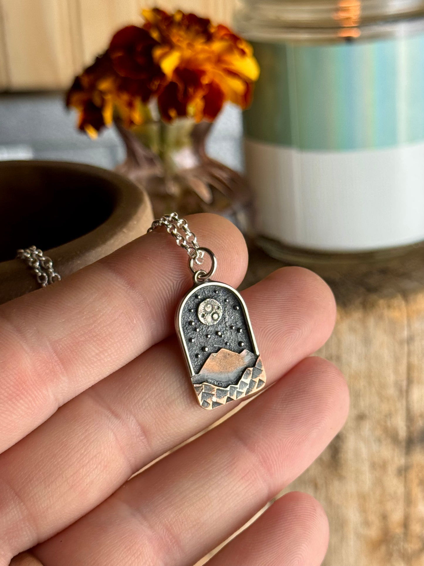 Appalachian Mountain Necklace Full Moon