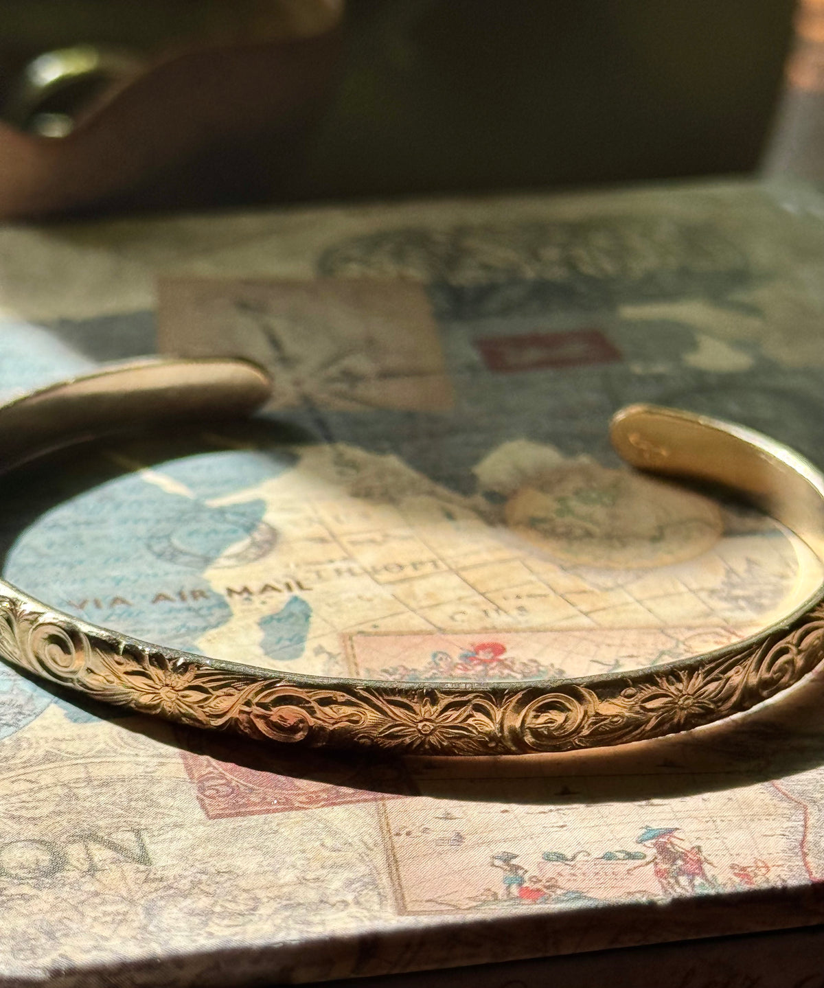 Flower Spiral Cuff 14k GF
