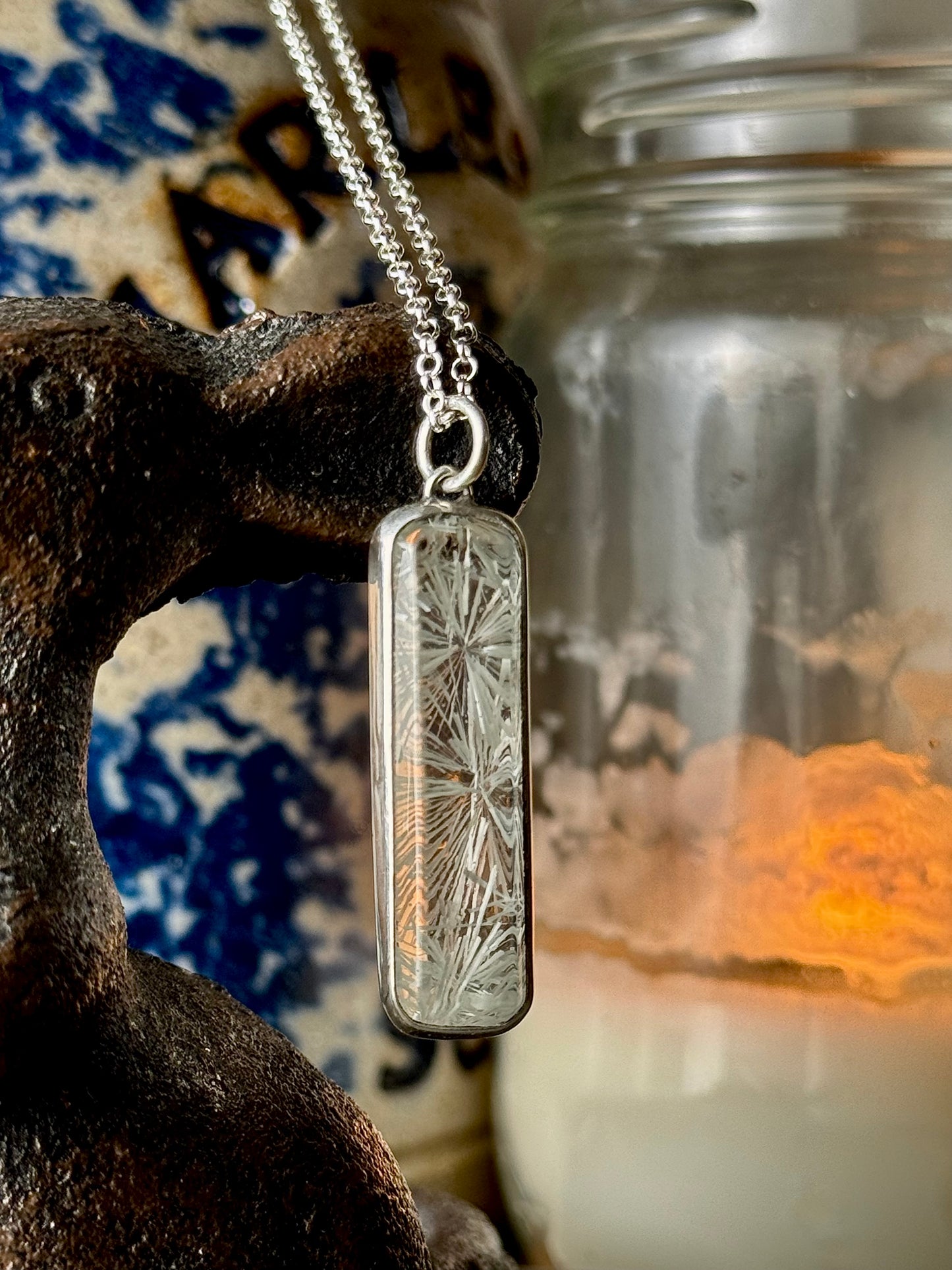 White Bridewell Snowflake Necklace