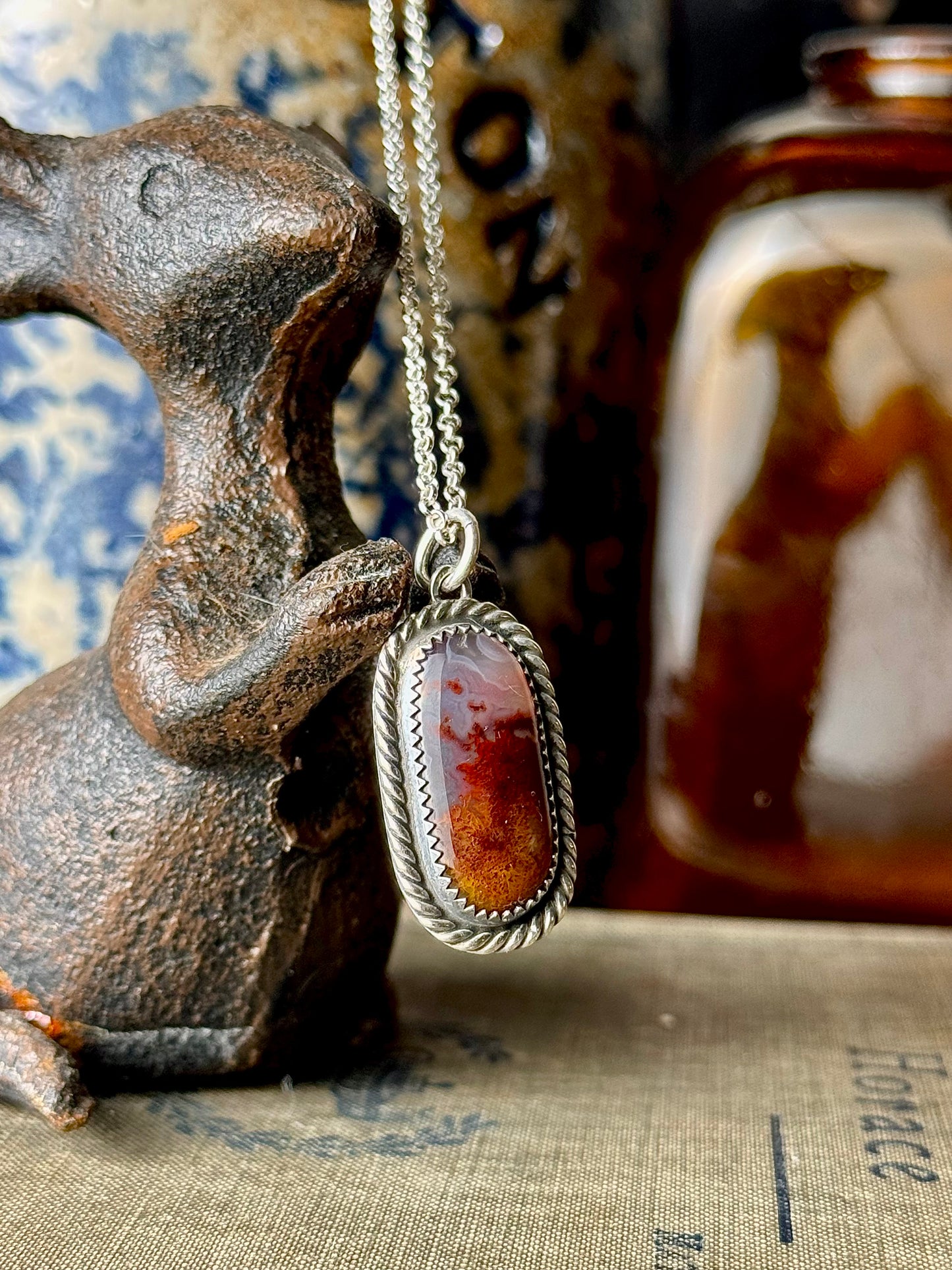 Red Moss Agate Necklace