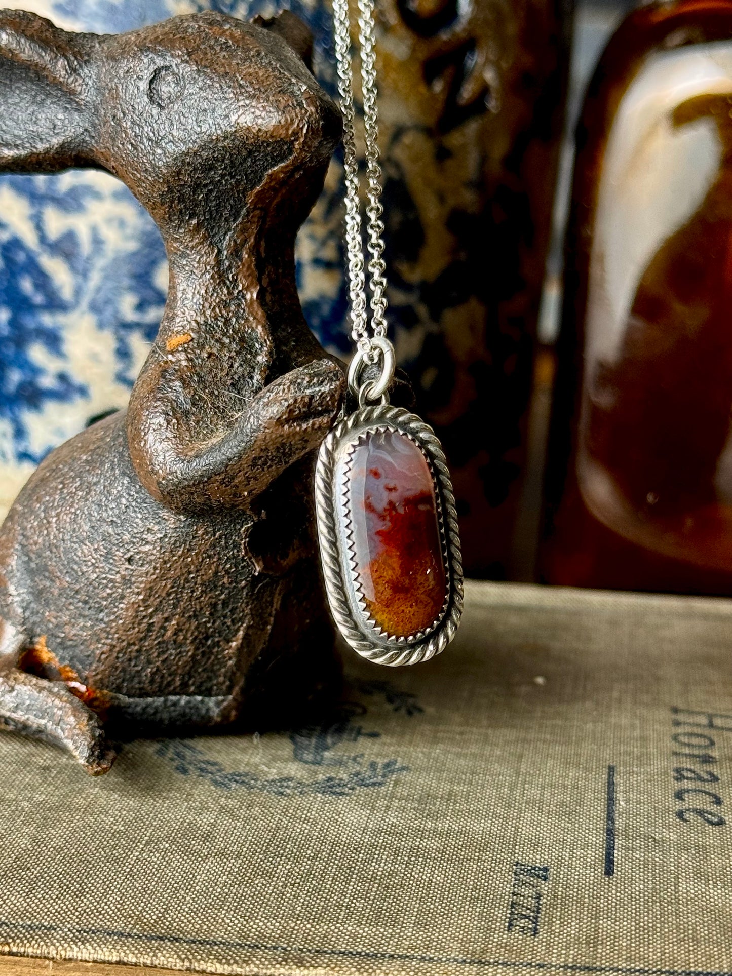 Red Moss Agate Necklace