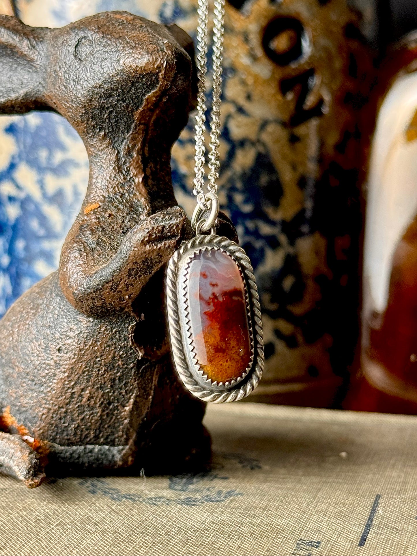 Red Moss Agate Necklace