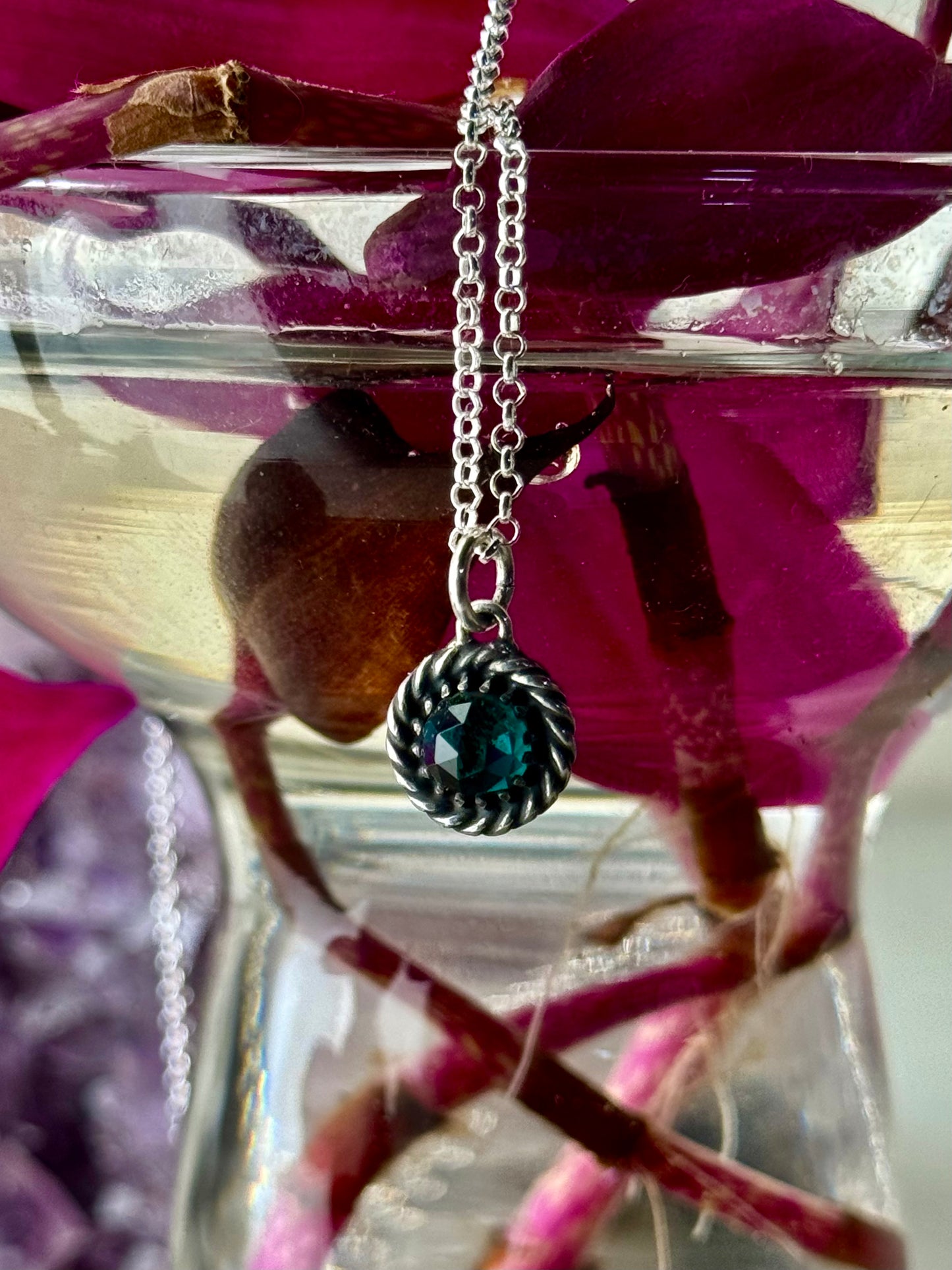 Dainty Emerald Necklace