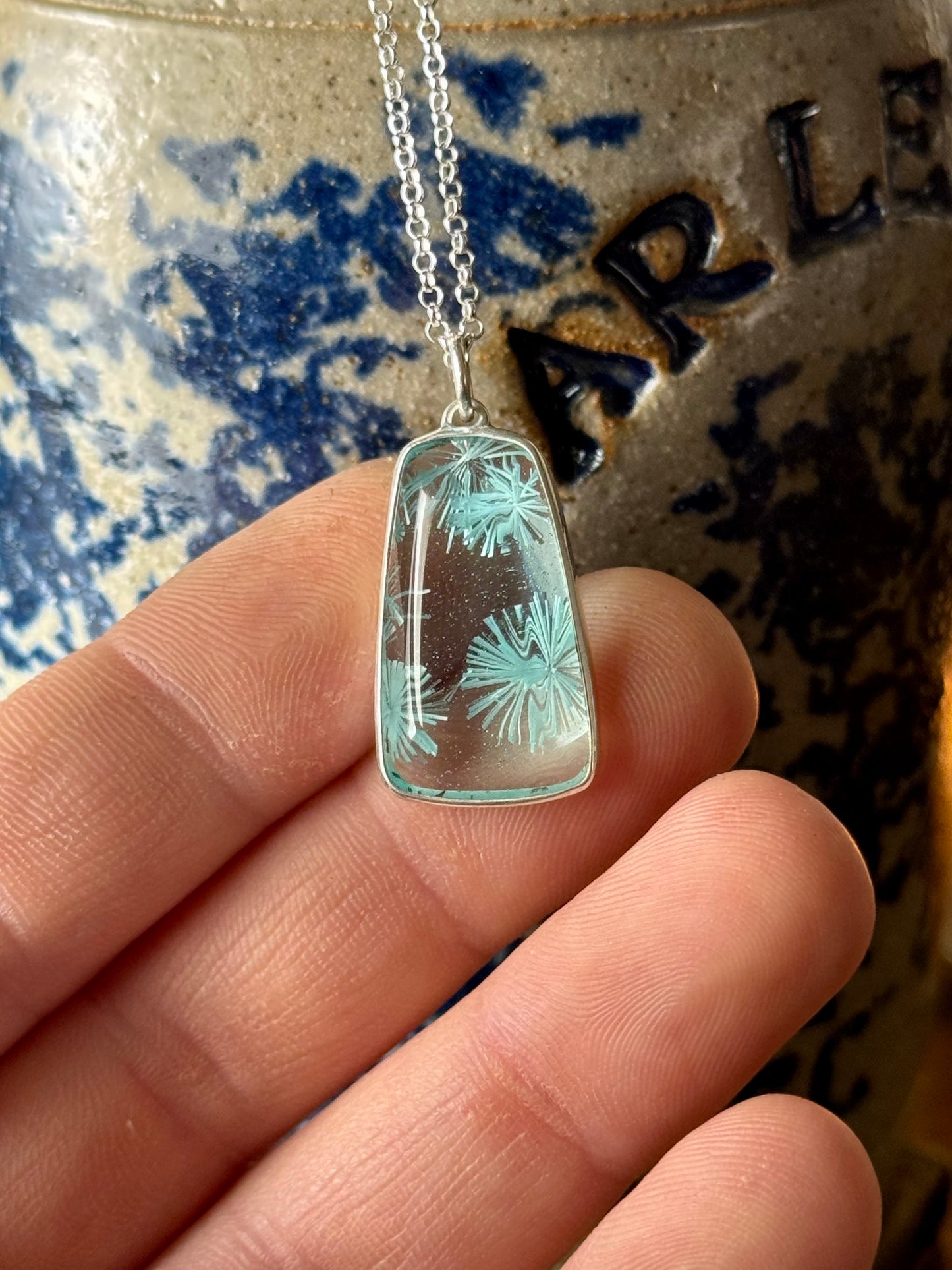 Light Blue Bridewell Snowflake Necklace