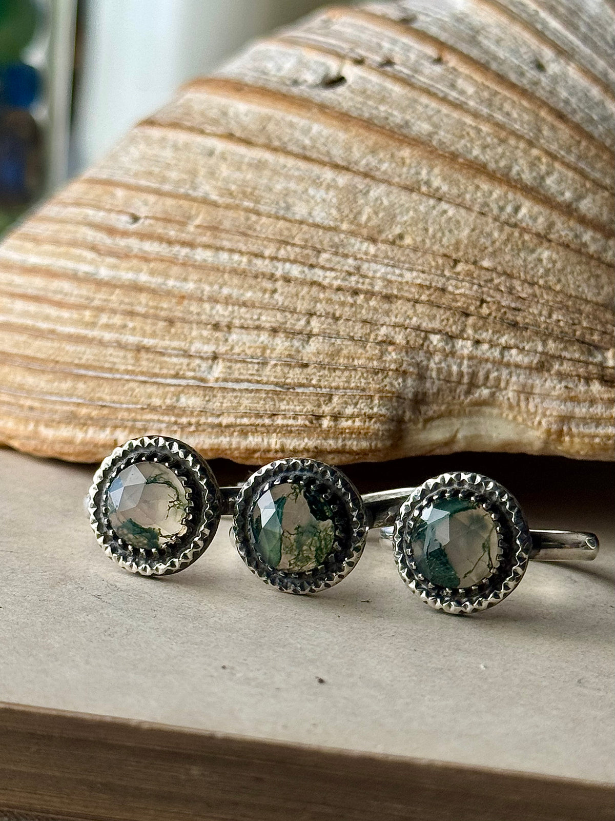 Moss Agate Rings