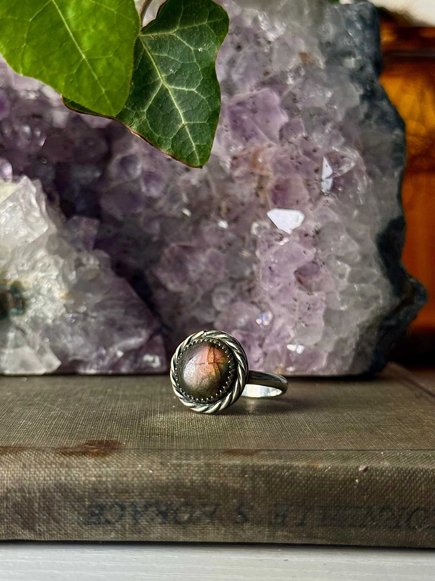 Purple Labradorite Ring 8
