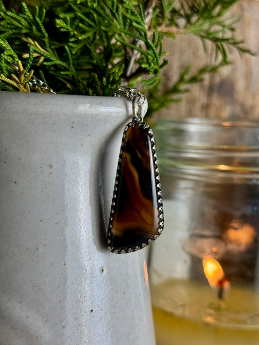 Black Agate Necklace, Agate Necklace, Black Stone Necklace, Wing Necklace, Black Stone Necklace, Natural Stone Necklace, Wing Pendant, Stone