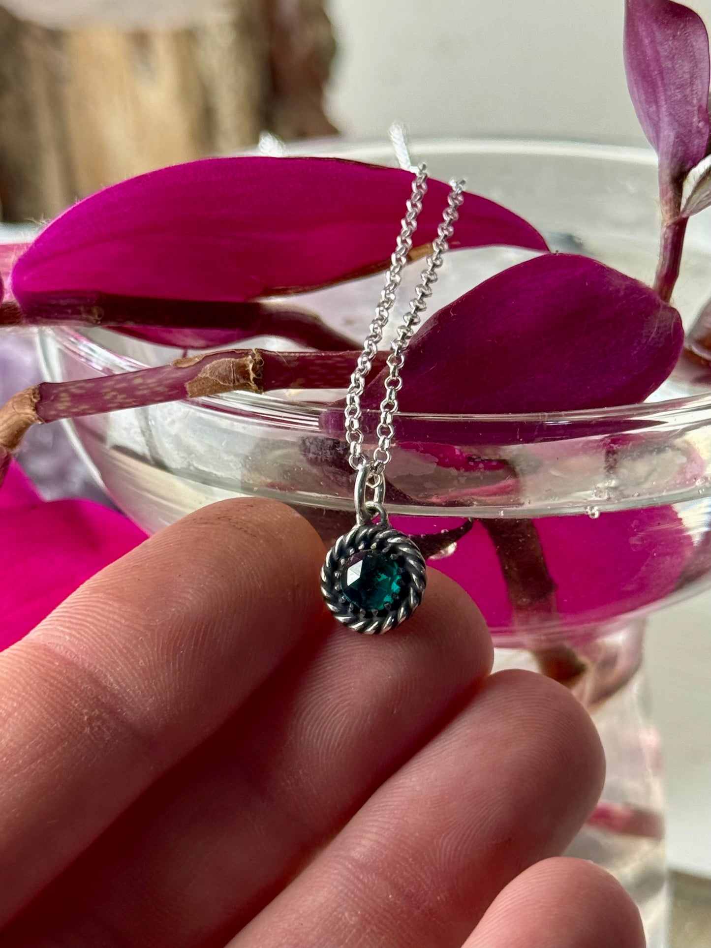 Dainty Emerald Necklace