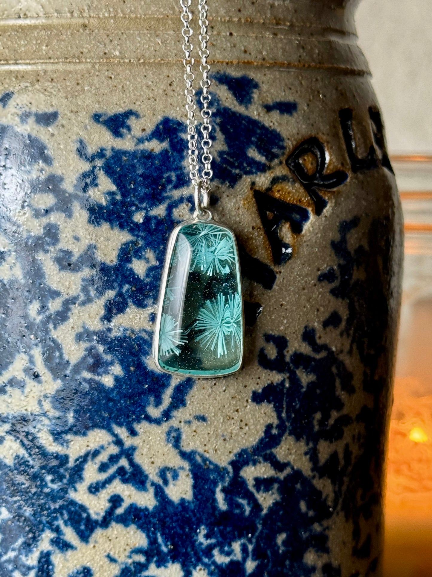 Light Blue Bridewell Snowflake Necklace