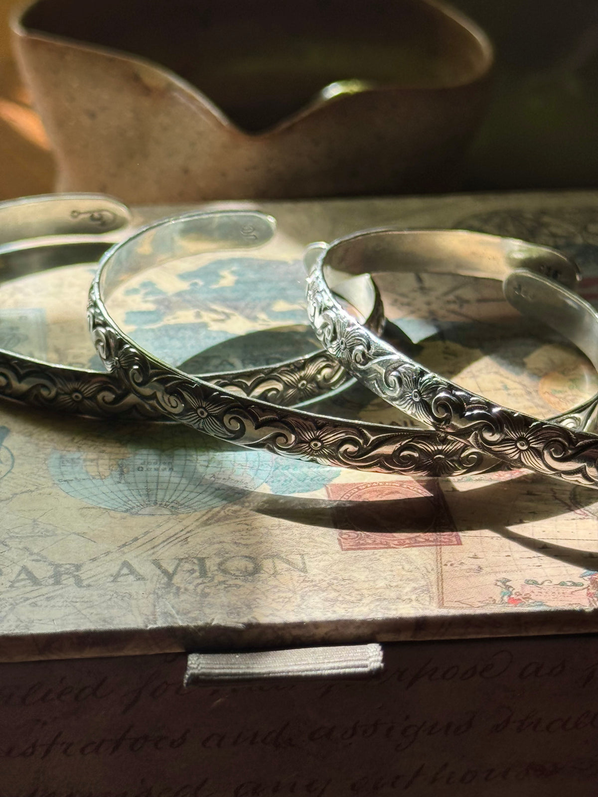 Silver Filigree Cuff