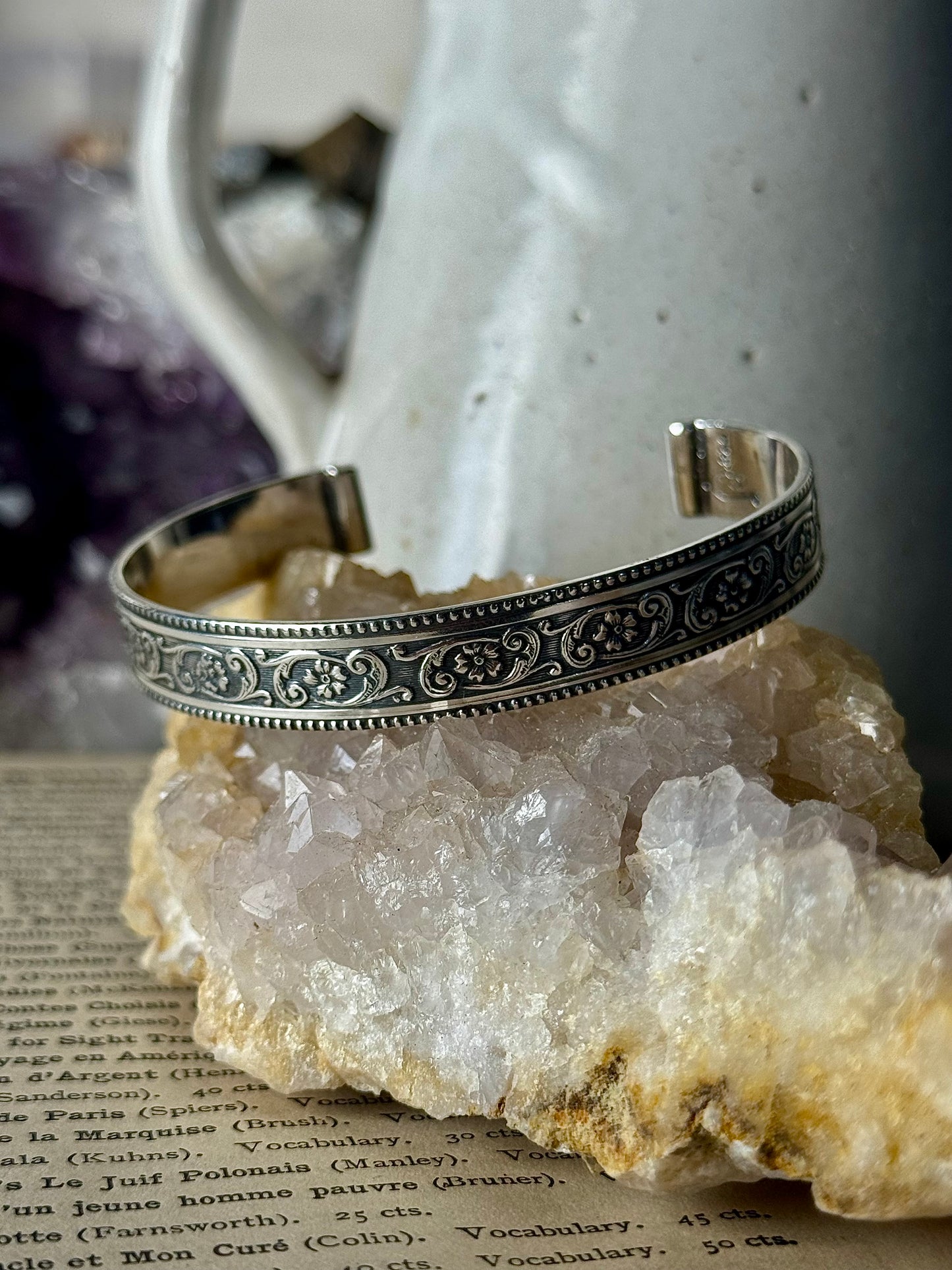 Size Small 5.5” Flower Filigree Cuff