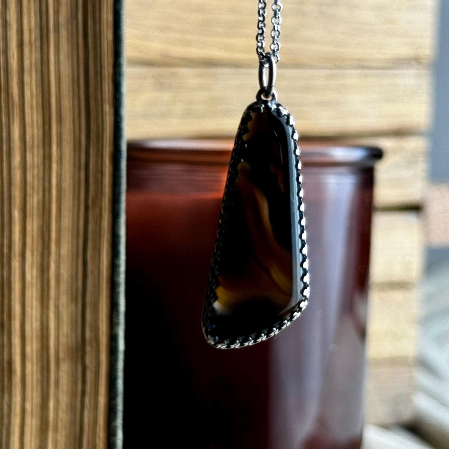 Black Agate Necklace, Agate Necklace, Black Stone Necklace, Wing Necklace, Black Stone Necklace, Natural Stone Necklace, Wing Pendant, Stone