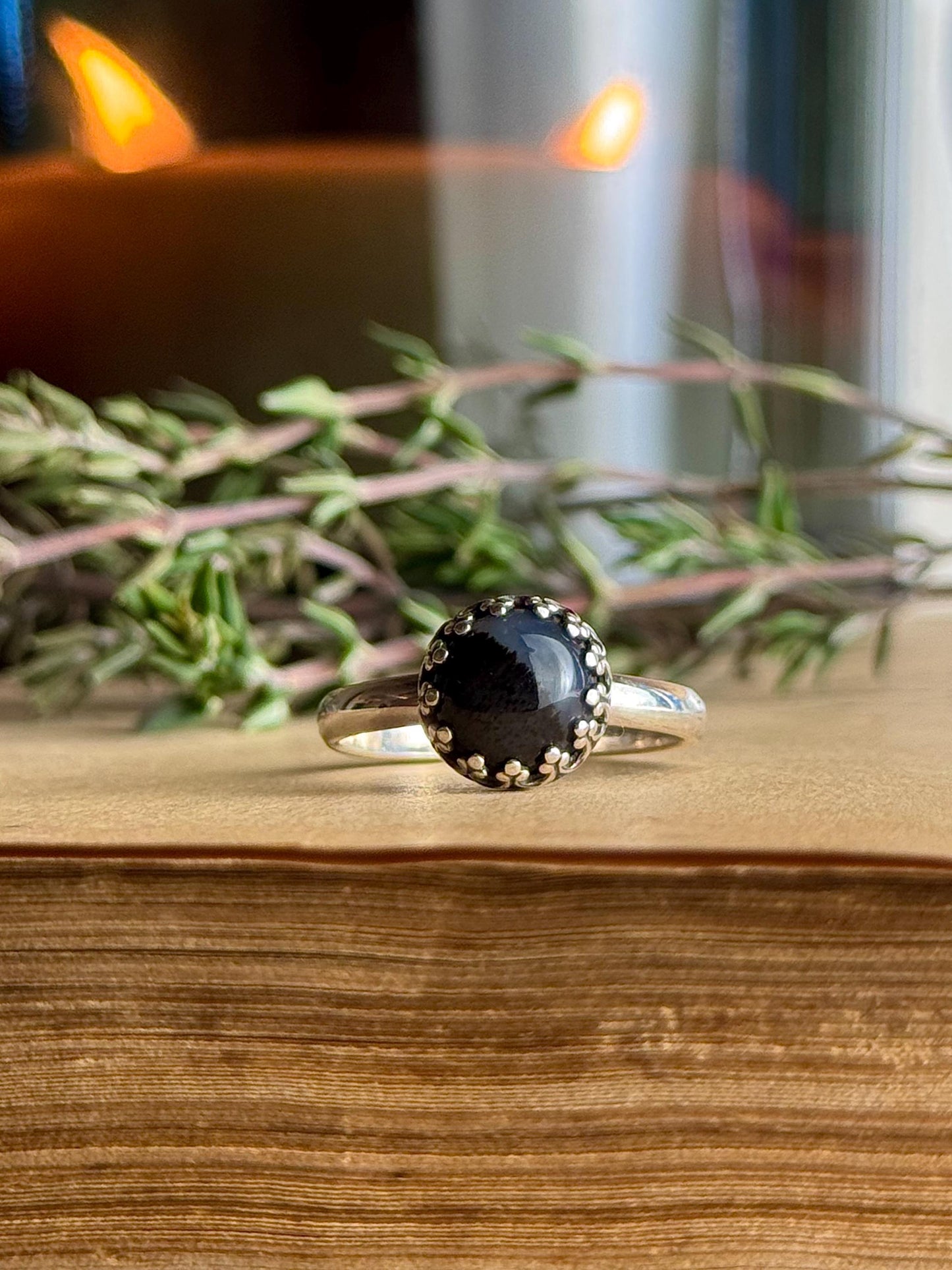 Montana Agate, Size 7 Ring, Montana Agate Ring, Sterling Silver Ring, Agate Ring, Kentucky Artist, Handmade Ring, Montana Agate Jewelry